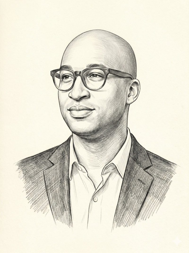 Jay Burgess, illustrated portrait