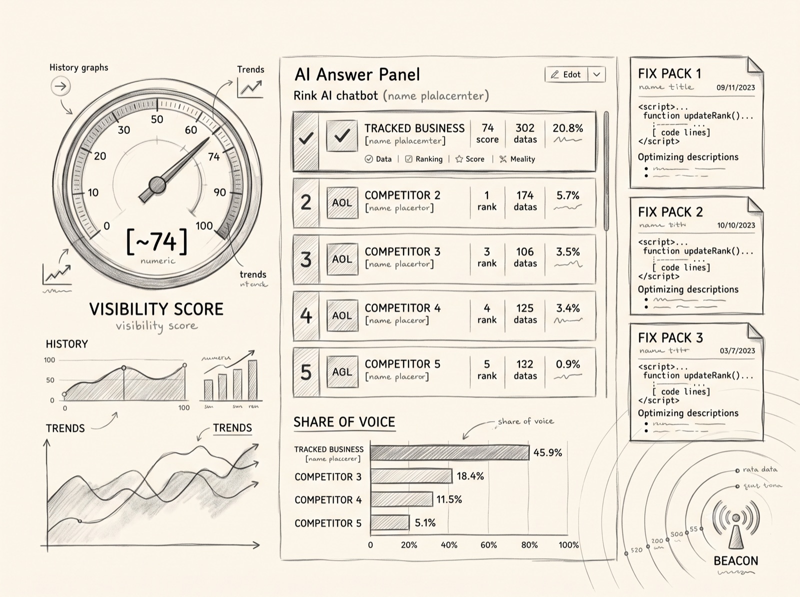 BeaconRise product sketch