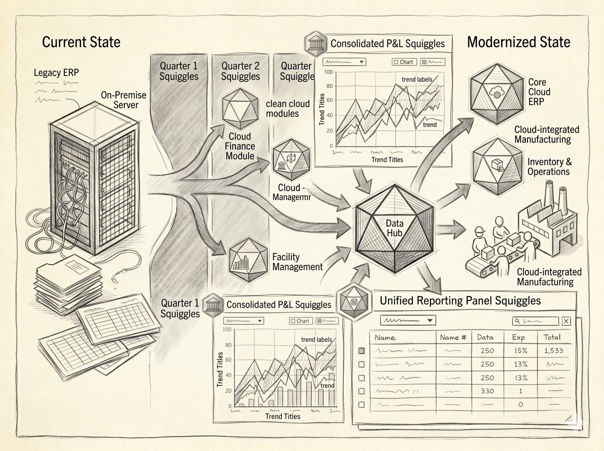 Legacy ERP Modernization, illustrated