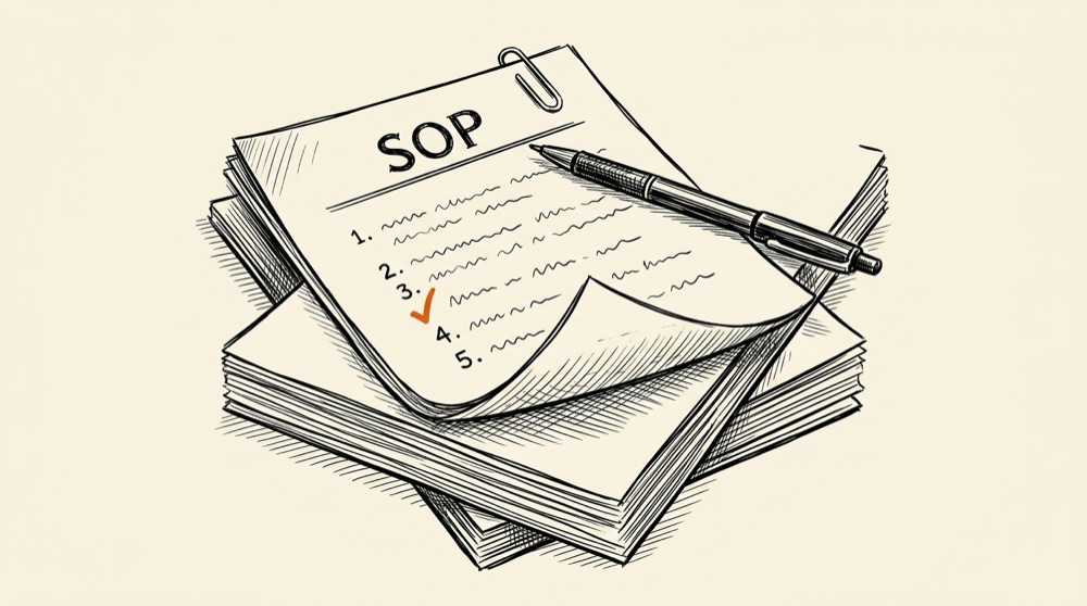 Editorial sketch illustrating handoff docs