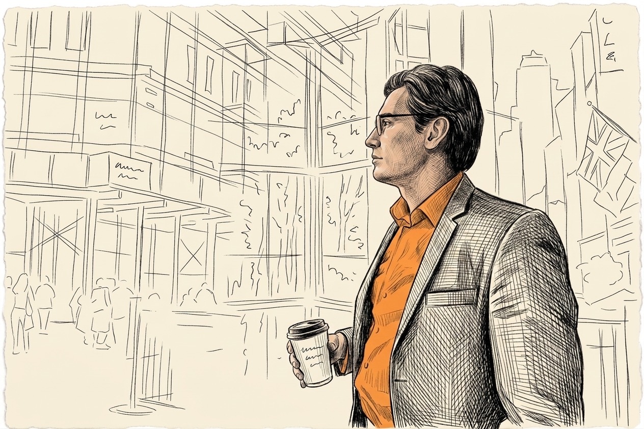 Sketch representing a founder and build partner